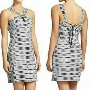 Athleta Sleeveless Black and White Striped Dress Small size